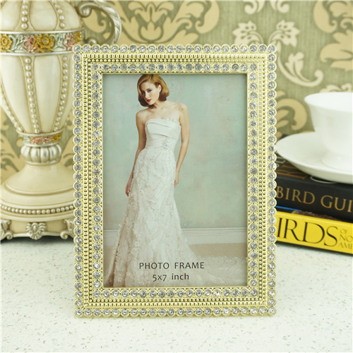 Concentric Crystal Bead Crown-Edge Photo Frame Assortment - view 1
