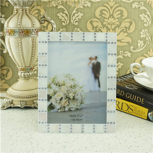 Geometric Mirror-Tile Mosaic Jeweled Photo Frame - view 3