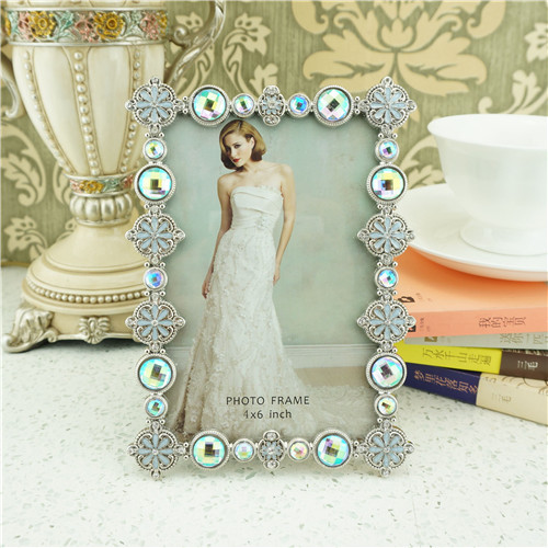 Floral Medallion and Jewel Link Portrait Photo Frame - view 2