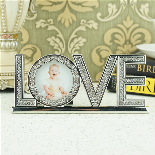 LOVE Letter and Bow Filigree Jeweled Photo Frame Assortment - view 2
