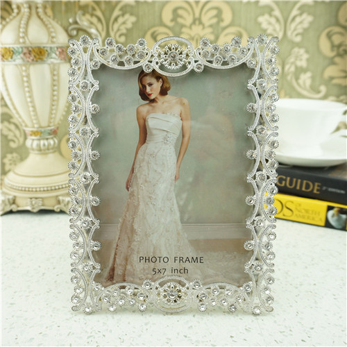 Twin-Crest Aurora Crystal Lacework Portrait Photo Frame - view 2
