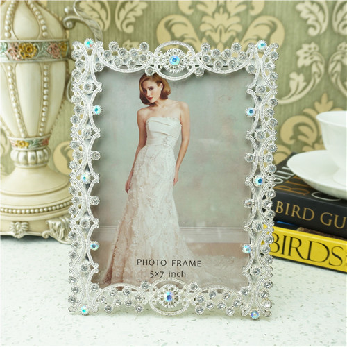 Twin-Crest Aurora Crystal Lacework Portrait Photo Frame - view 1