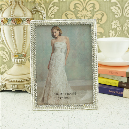 Micro-Crystal Rope-Edge Slim Portrait Photo Frame
