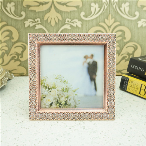 Full-Pave Micro Crystal Border Jeweled Metal Photo Frame - view 2