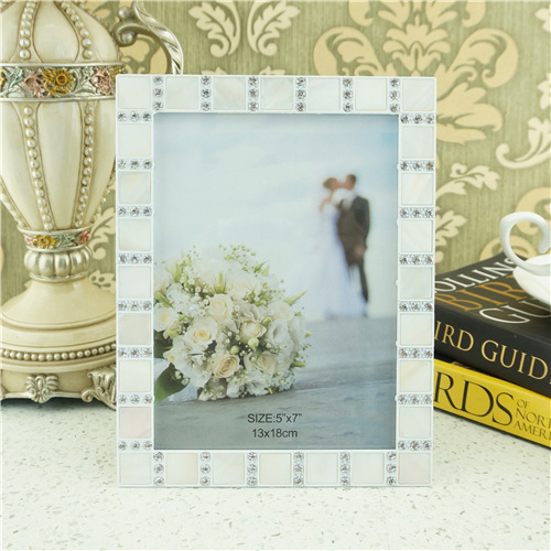 Ivory Shell Mosaic Crystal Multi-Size Photo Frame - view 2