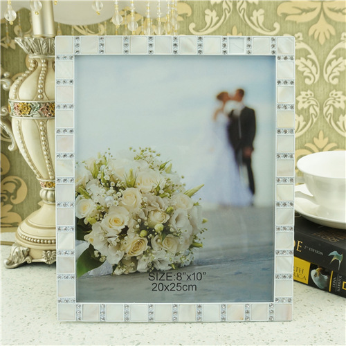 Ivory Shell Mosaic Crystal Multi-Size Photo Frame - view 3