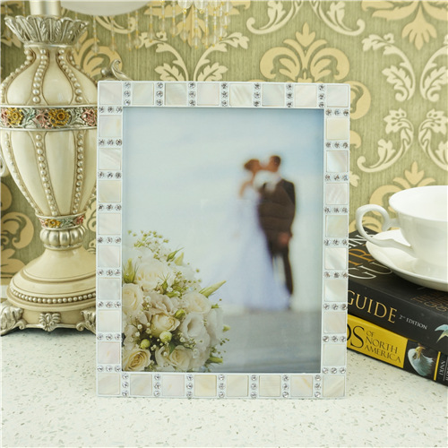 Ivory Shell Mosaic Crystal Multi-Size Photo Frame - view 1
