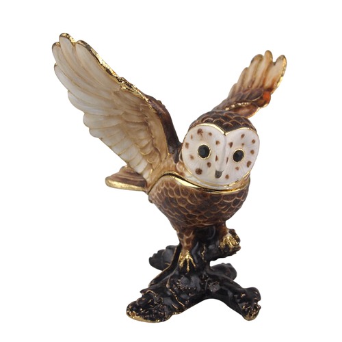 Flying Owl Animal Trinket Box