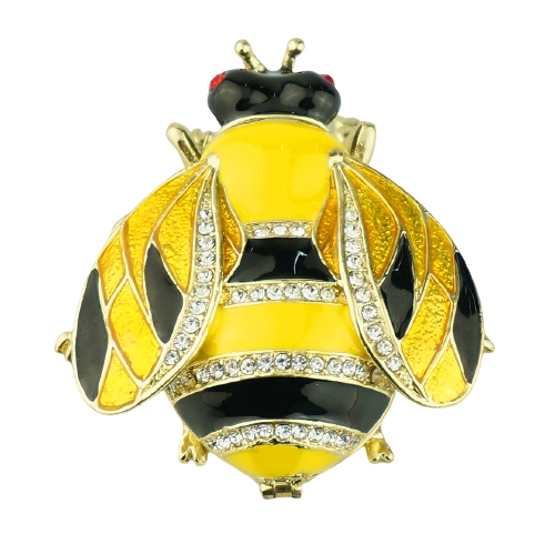Jeweled Bumblebee Trinket Box