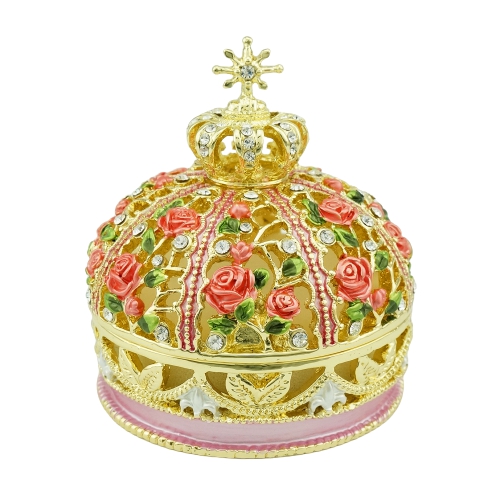 Crowned Rose Garden Royal Trinket Box
