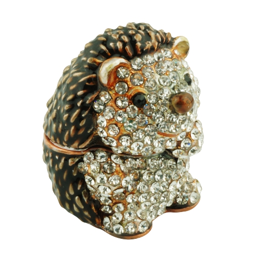 Crystal Hedgehog Animal Trinket Box