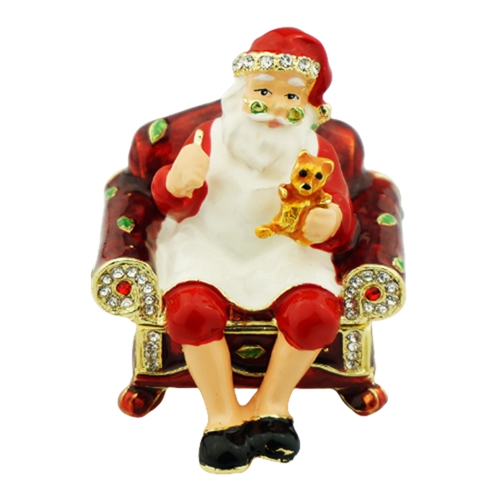 Santa Armchair and Teddy Trinket Box