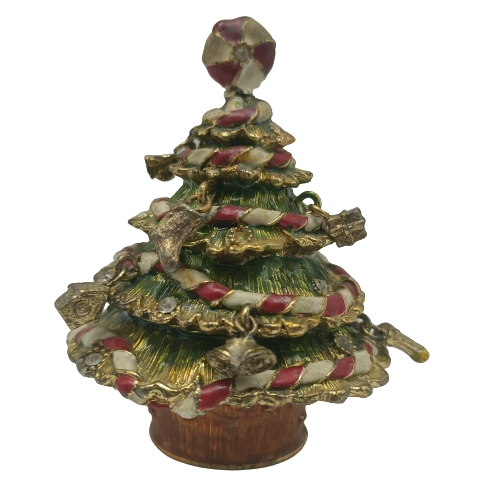 Rustic Woodland Christmas Tree Trinket Box