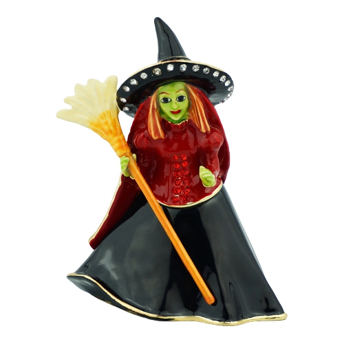 Classic Black Dress Witch Trinket Box