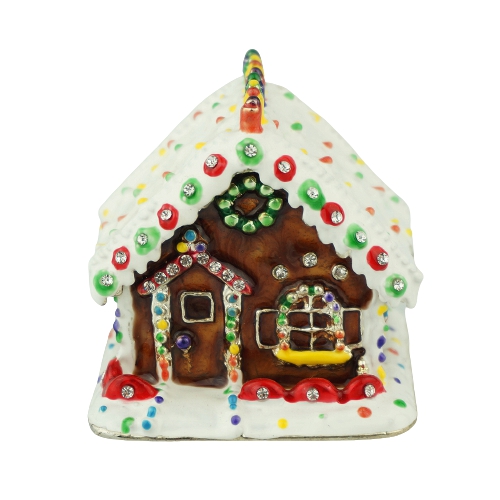 Floral Gingerbread House Trinket Box