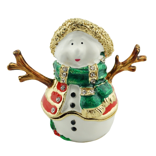Antler Snowman Trinket Box