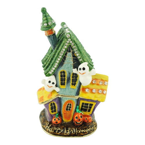 Haunted Halloween House Trinket Box