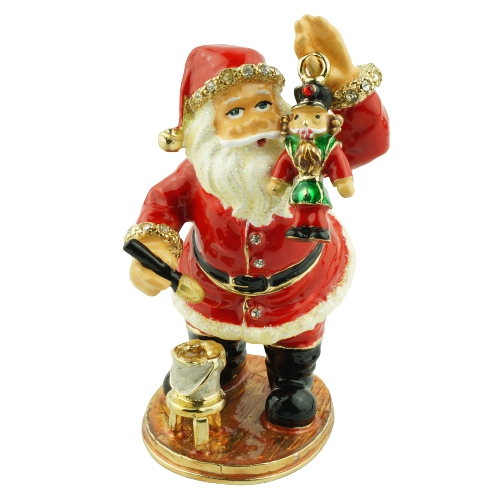 Santa Bell Ringer Trinket Box