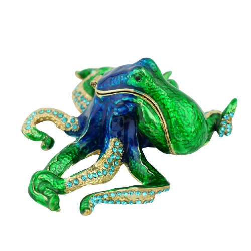 Green and Blue Octopus Trinket Box