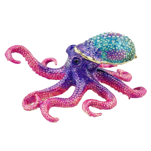 Fuchsia Crystal Octopus Trinket Box