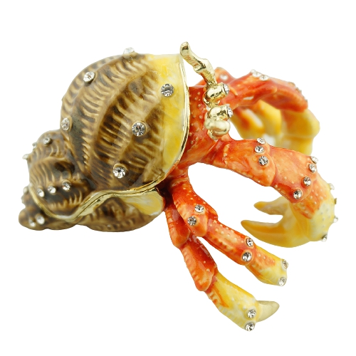 Antique Shell Hermit Crab Trinket Box