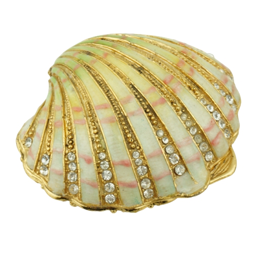 Jeweled Scallop Shell Trinket Box