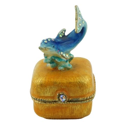 Blue Manta Ray Keepsake Trinket Box