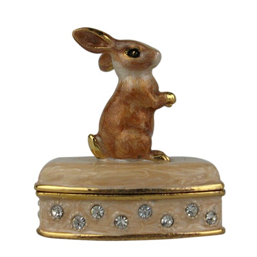 Vintage Rabbit Rectangular Trinket Box