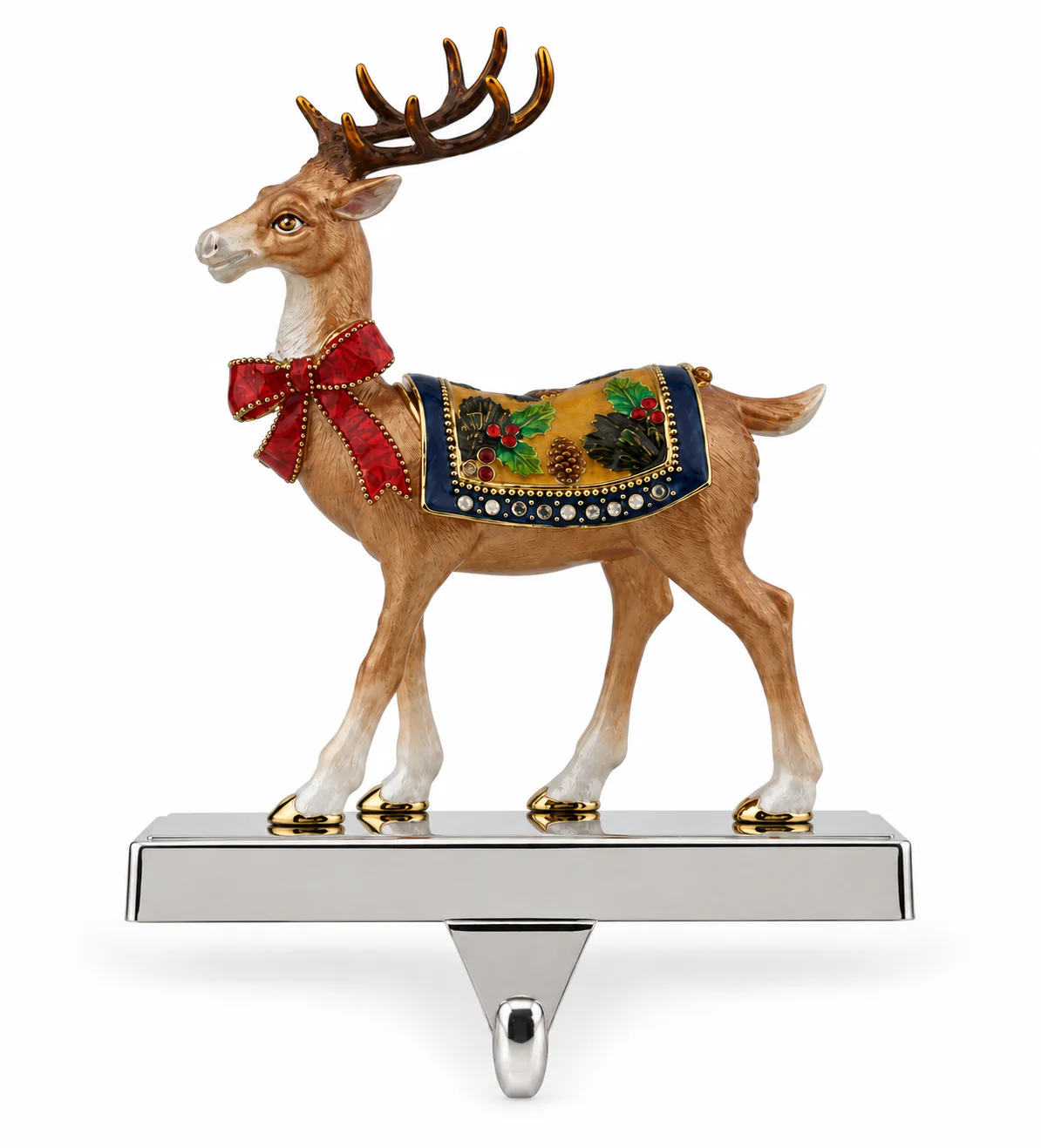 Reindeer Metal Stocking Holder
