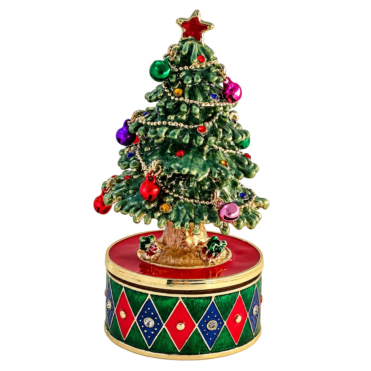 Christmas Tree Music Box with Colorful Ornaments