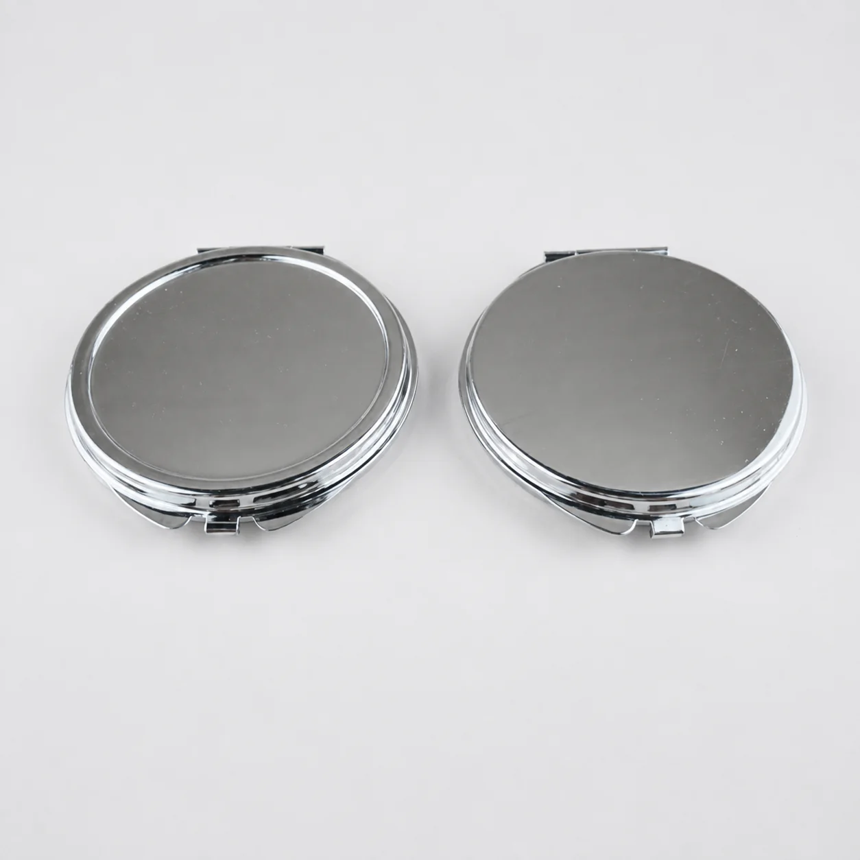 Low-Profile Plain Round Metal Compact Mirror - view 6