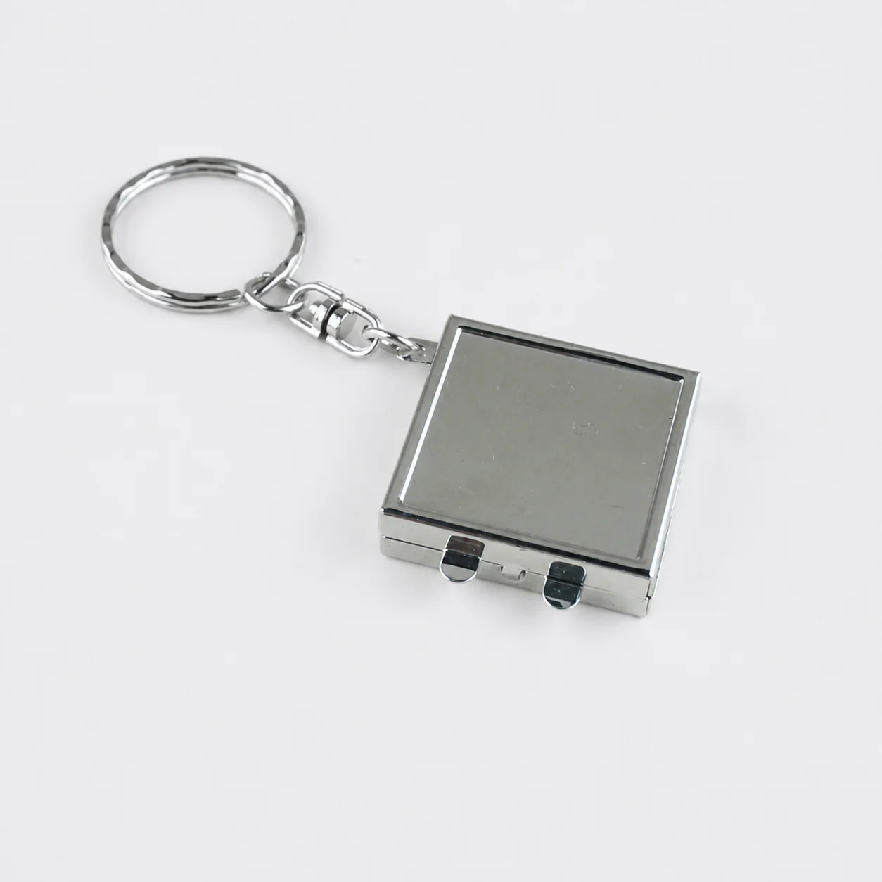 Square Metal Compact Mirror Keychain - view 2