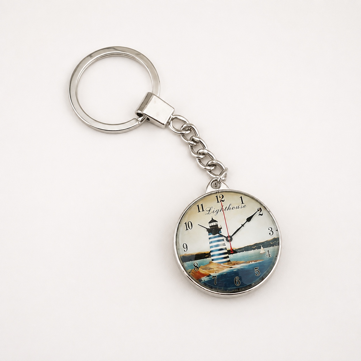 Round Custom Printed Dome Glass Keychain