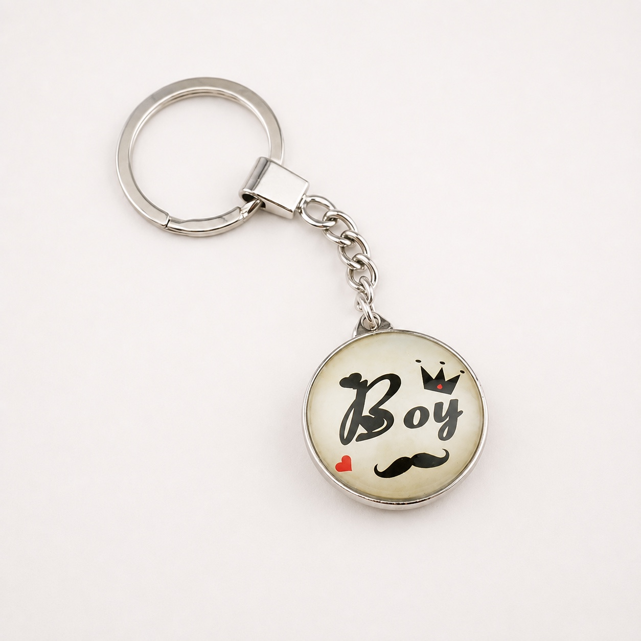 Round Custom Printed Dome Glass Keychain - view 3