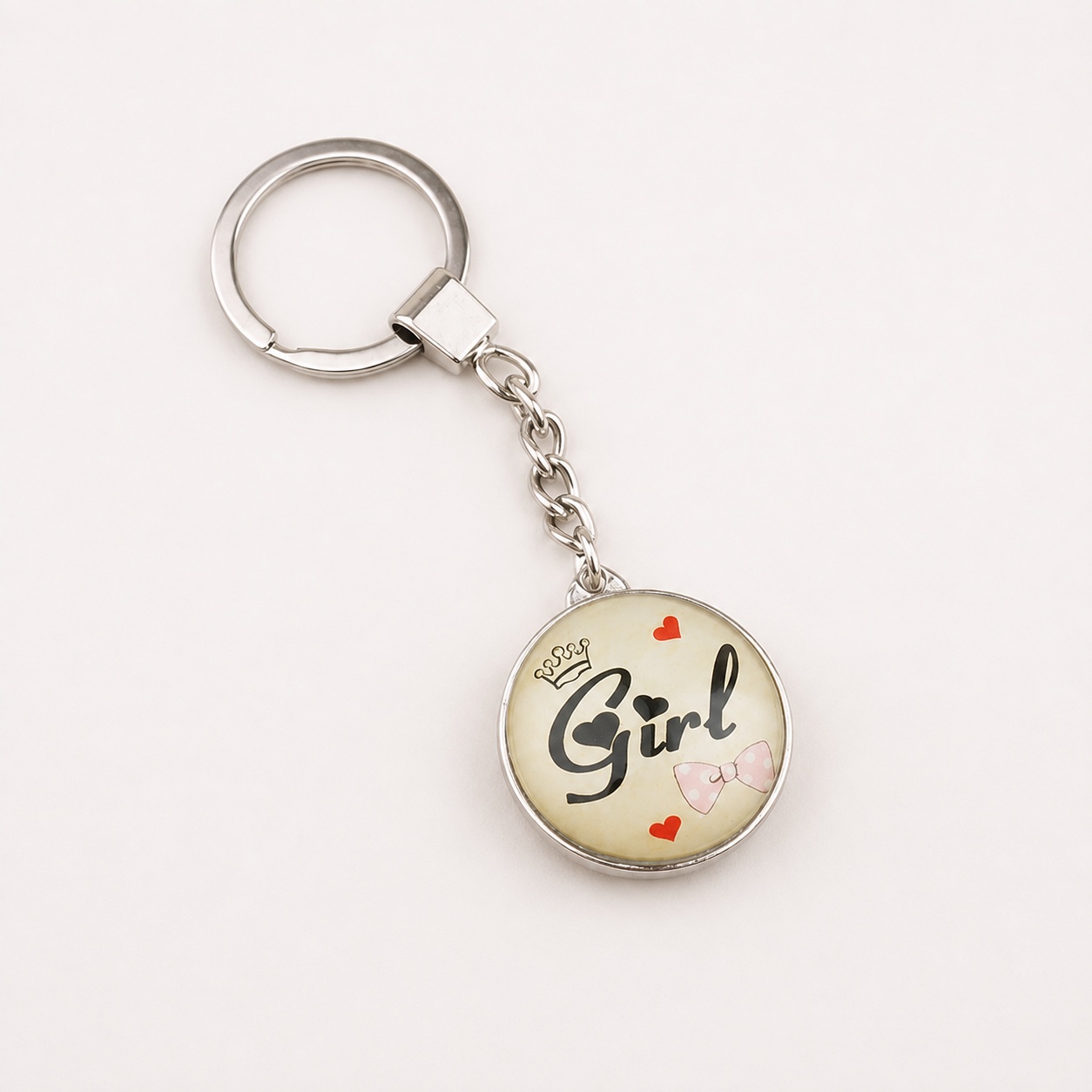 Round Custom Printed Dome Glass Keychain - view 4