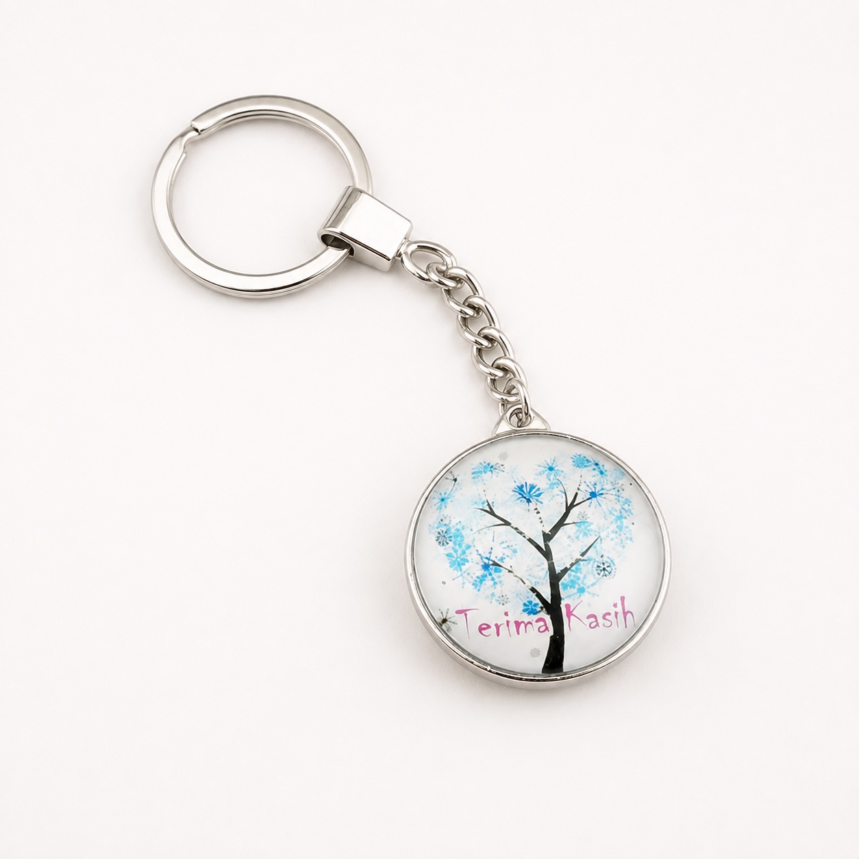 Round Custom Printed Dome Glass Keychain - view 6