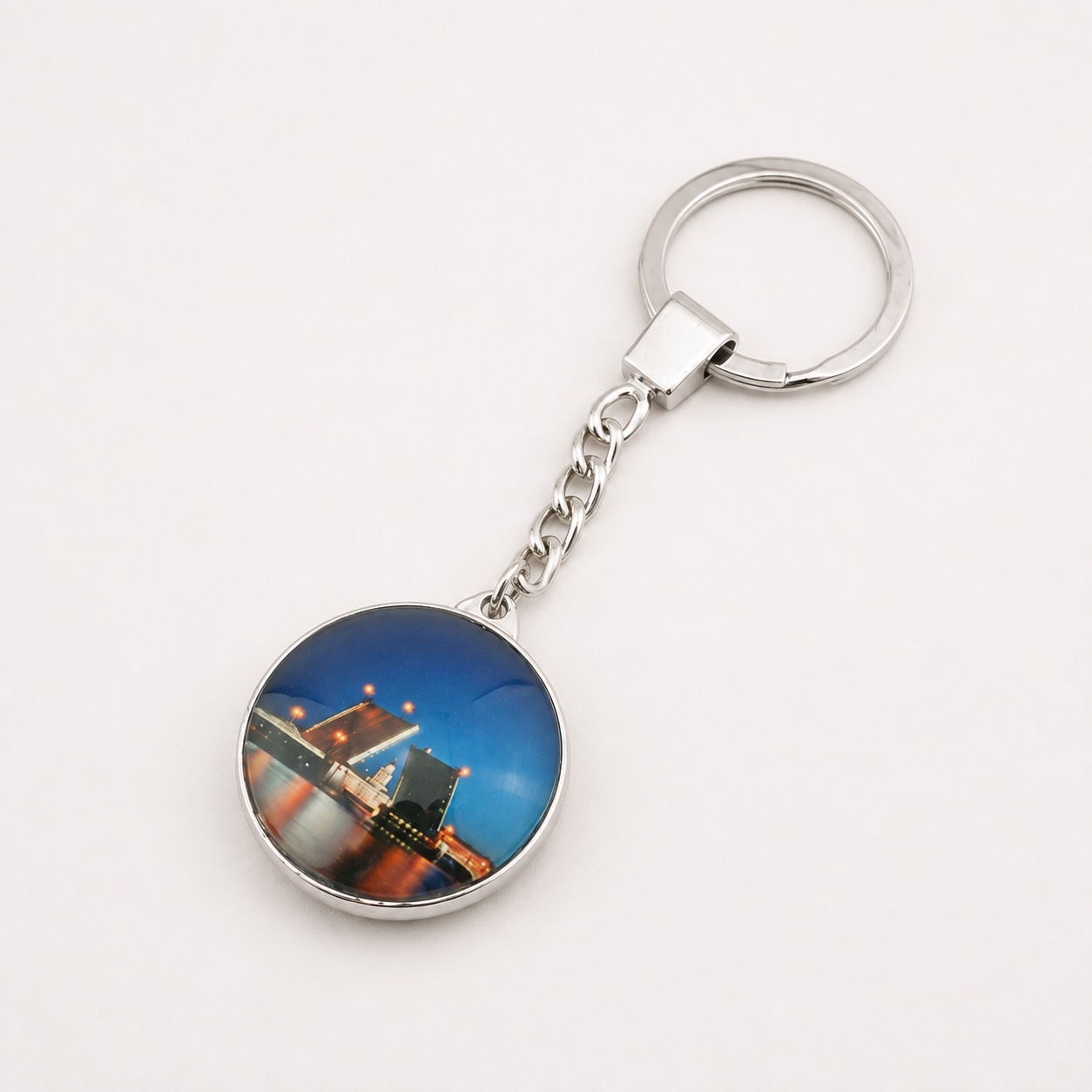 Round Custom Printed Dome Glass Keychain - view 11