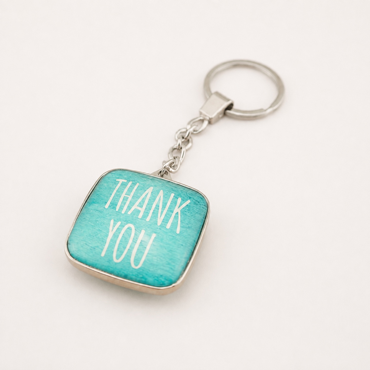 Square Custom Printed Dome Glass Keychain - view 3