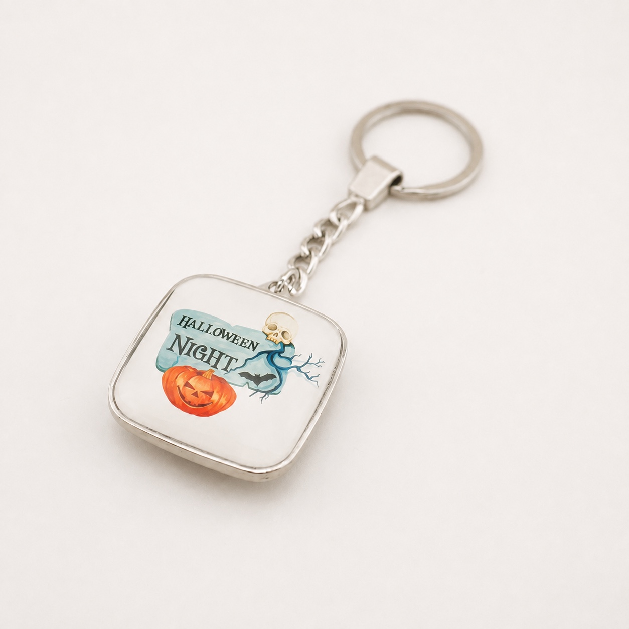 Square Custom Printed Dome Glass Keychain - view 6