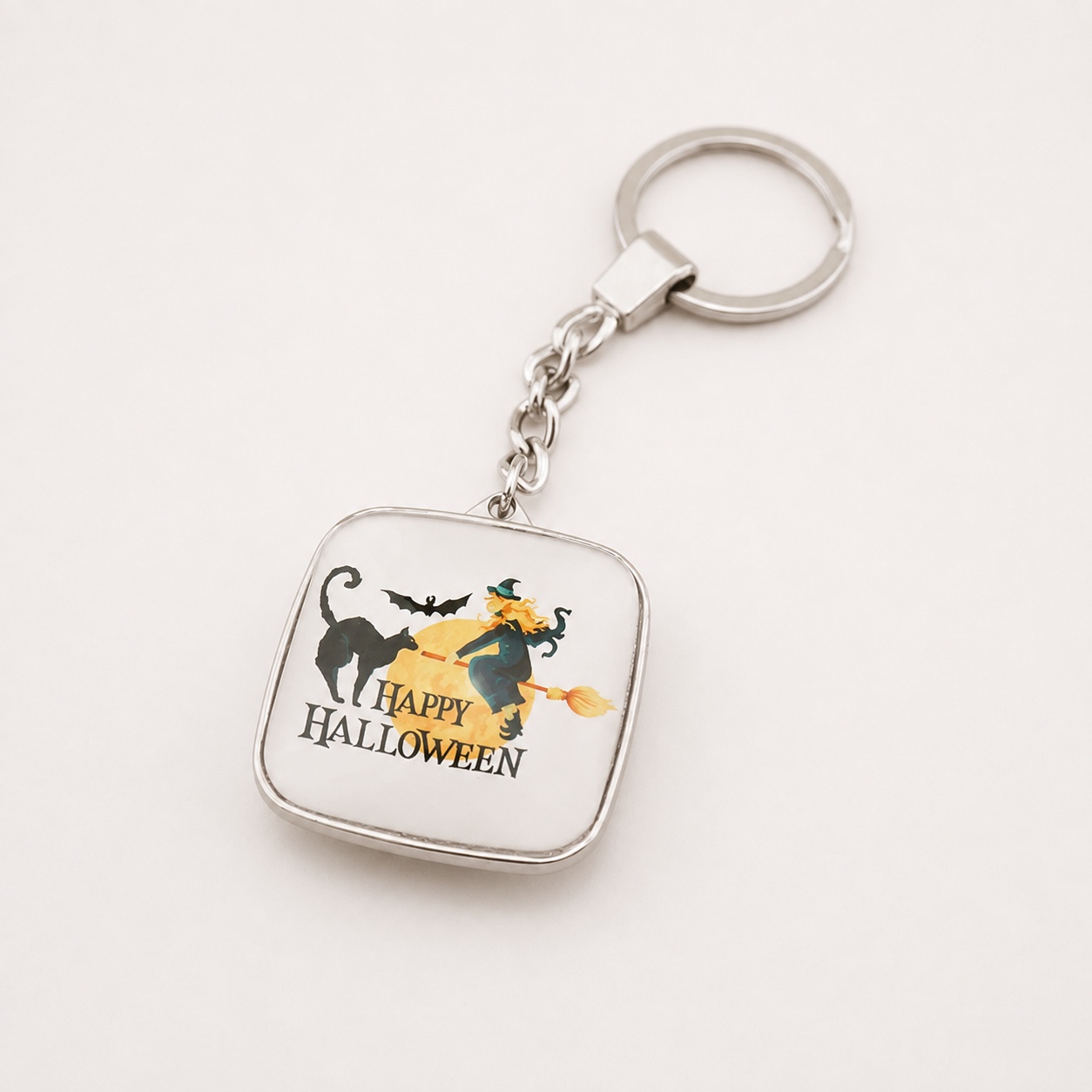 Square Custom Printed Dome Glass Keychain - view 7