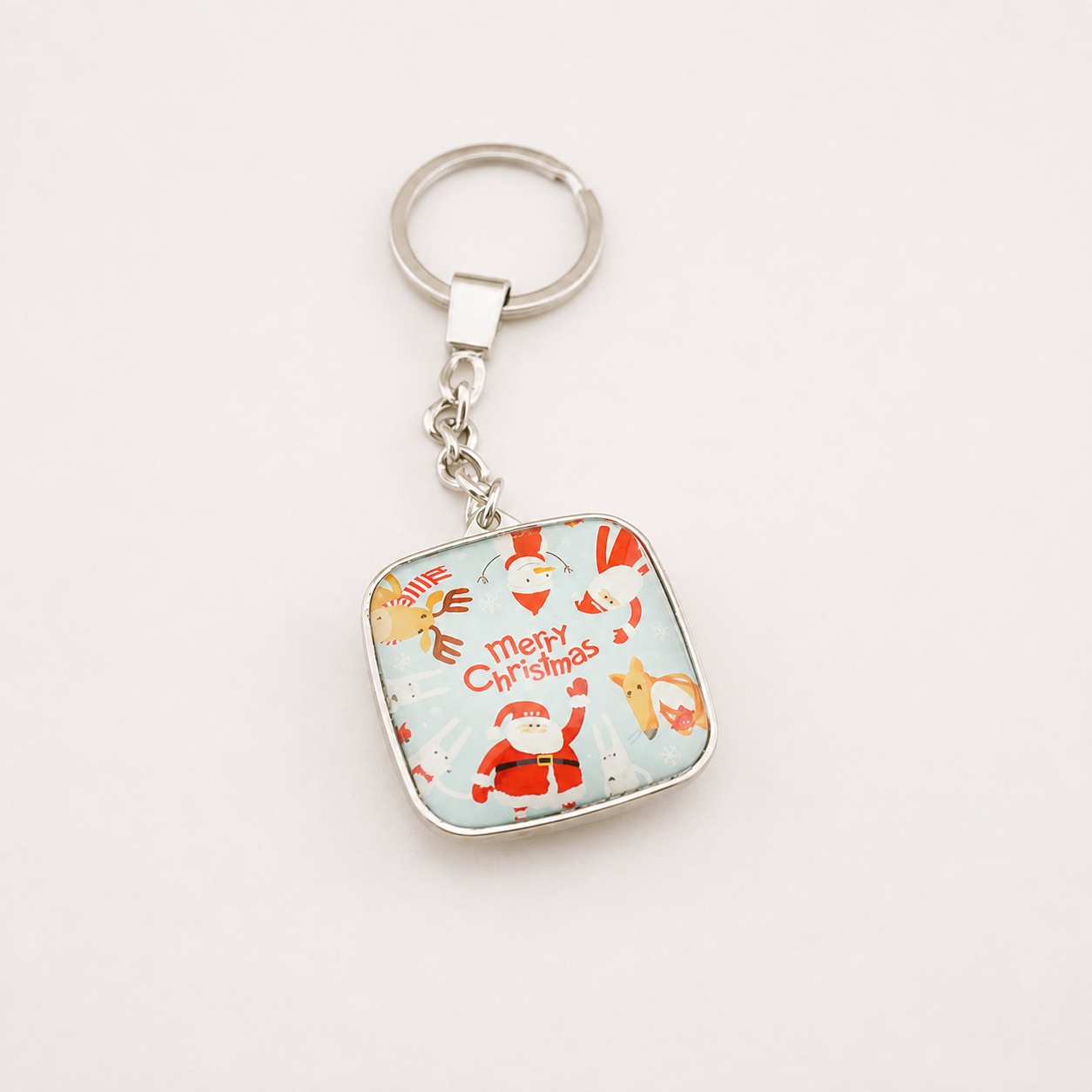 Square Custom Printed Dome Glass Keychain - view 9
