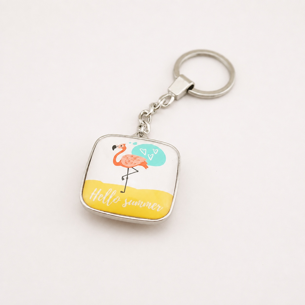 Square Custom Printed Dome Glass Keychain - view 11