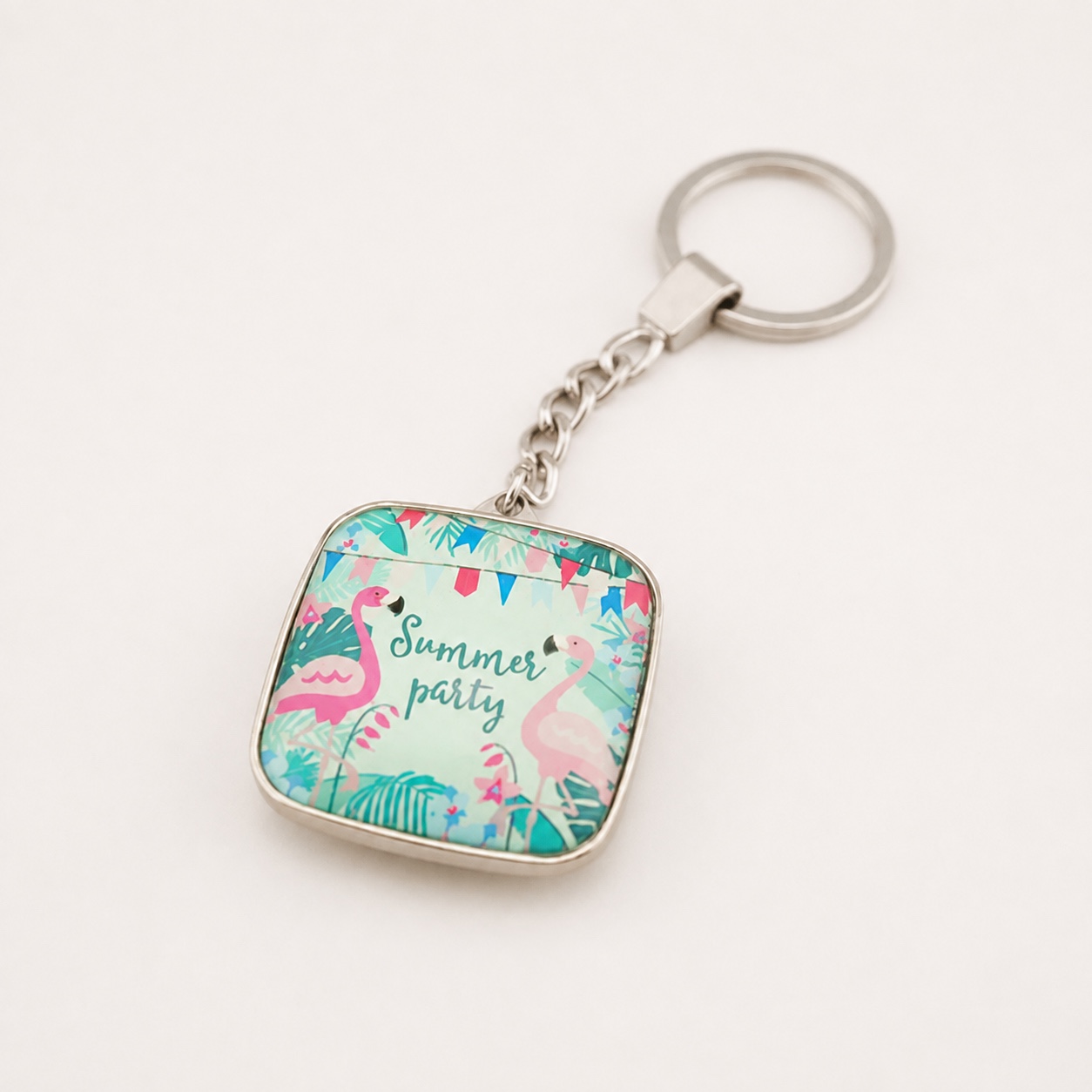 Square Custom Printed Dome Glass Keychain - view 12