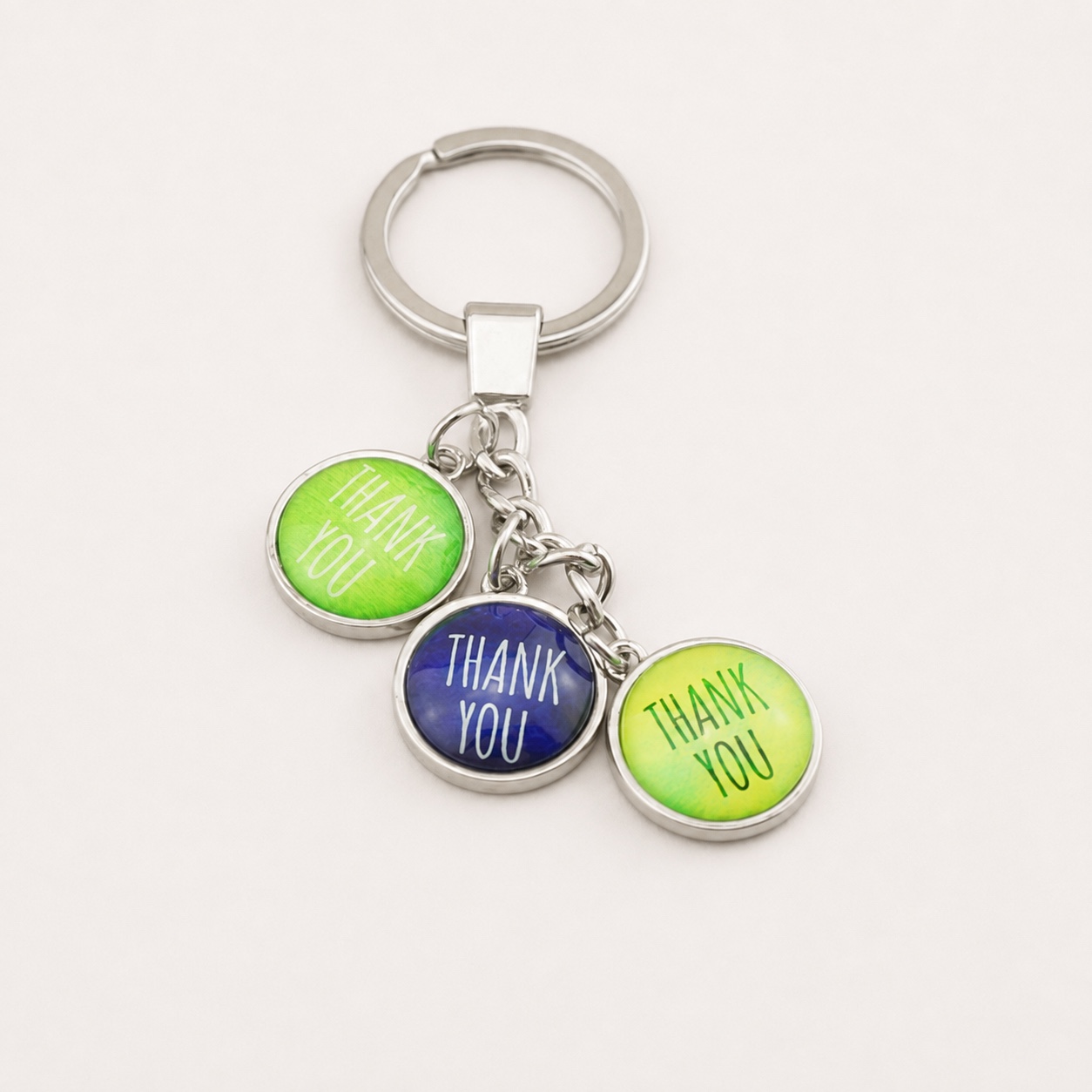 Triple Charm Custom Printed Dome Glass Keychain - view 5
